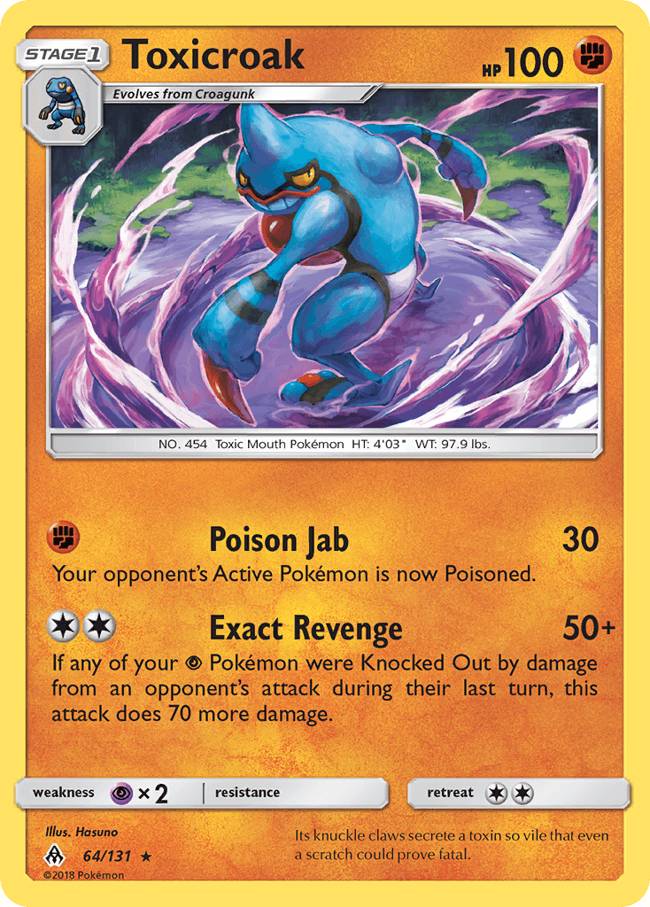 Toxicroak Pokémon card