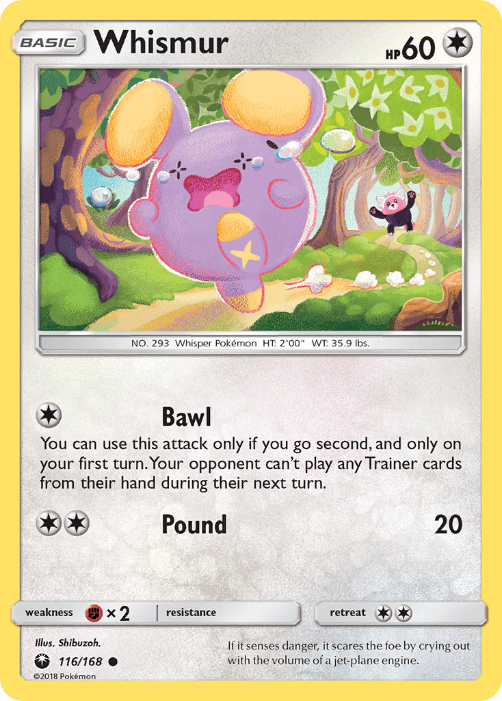 Whismur Pokémon card