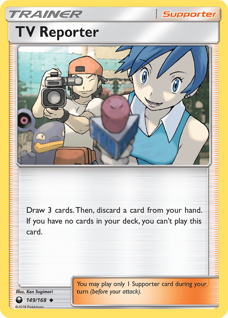 TV Reporter Pokémon card