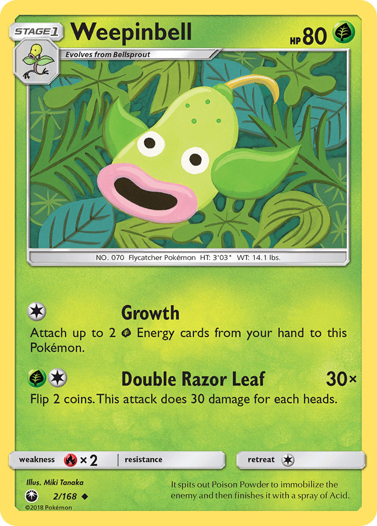 Weepinbell Pokémon card