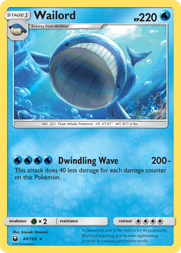 Wailord Pokémon card