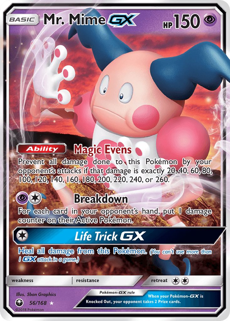 Mr. Mime-GX Pokémon card