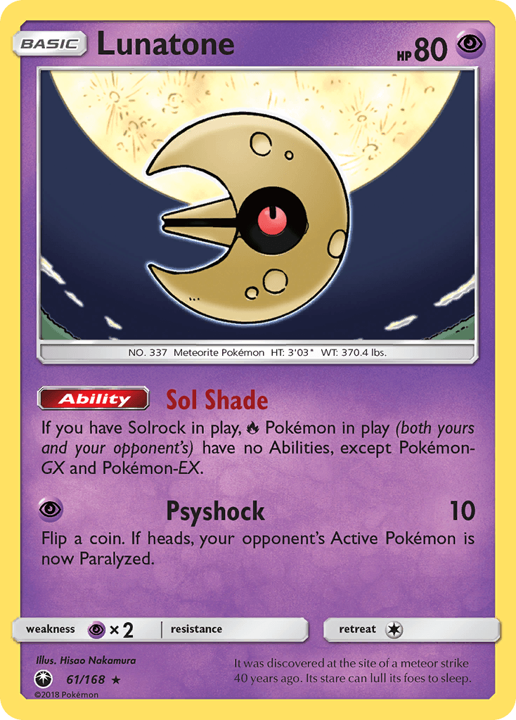 Lunatone Pokémon card