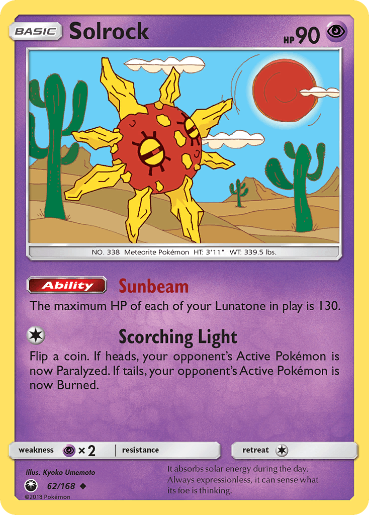 Solrock Pokémon card