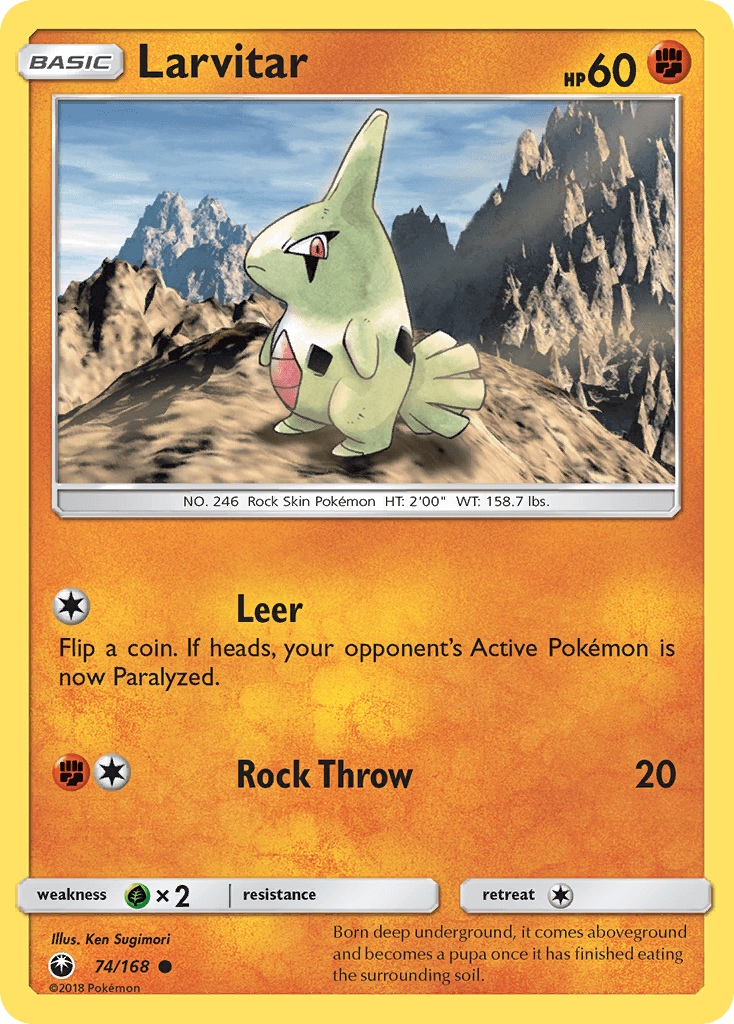 Larvitar Pokémon card
