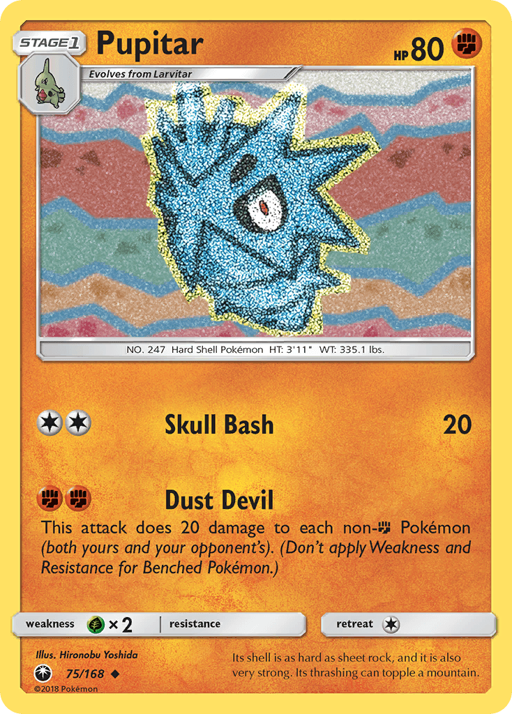 Pupitar Pokémon card
