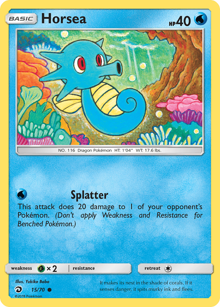 Horsea Pokémon card