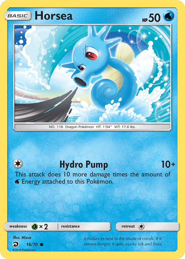 Horsea Pokémon card