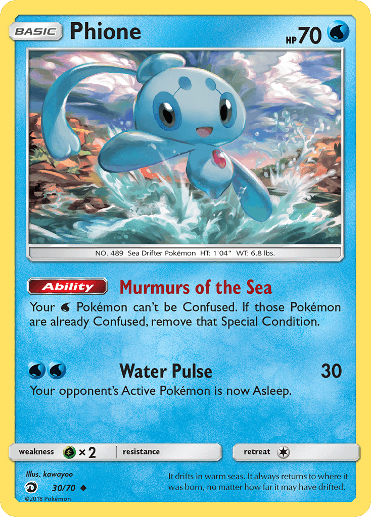 Phione Pokémon card