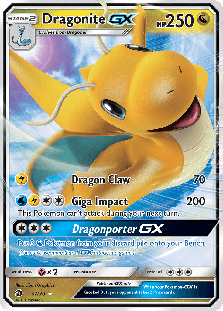 Dragonite-GX Pokémon card