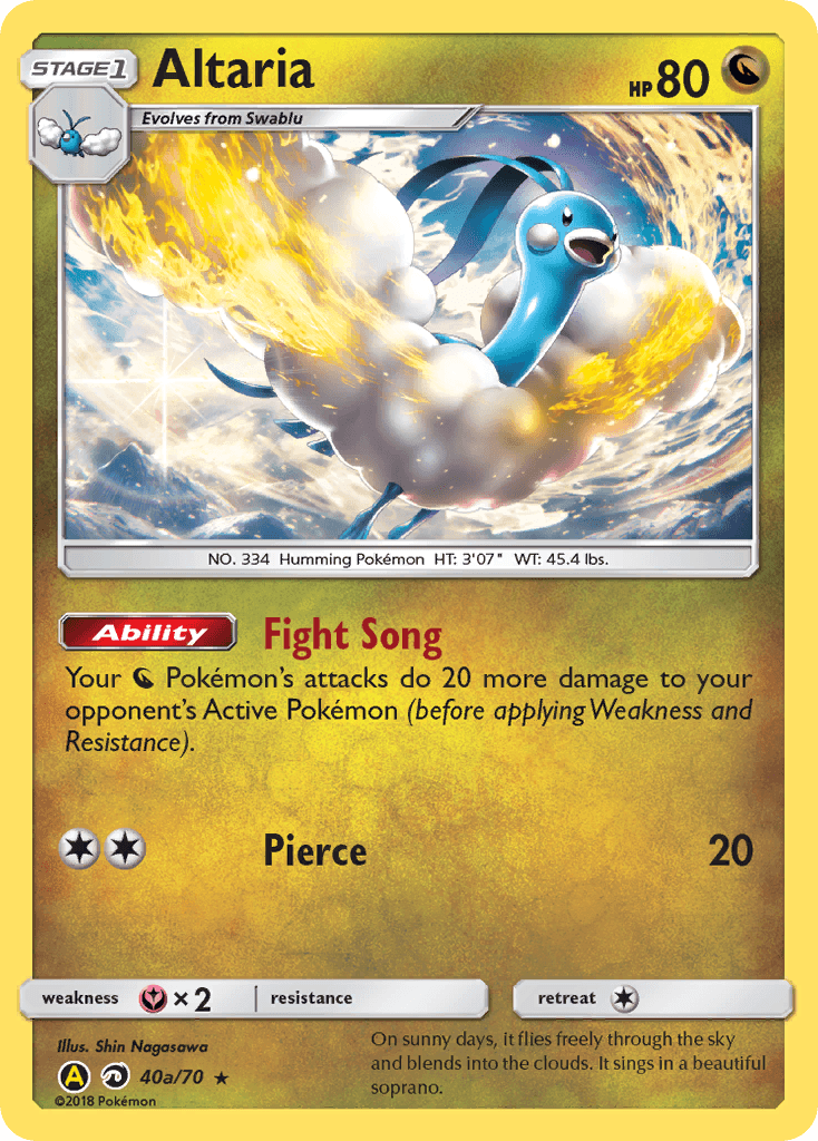 Altaria Pokémon card