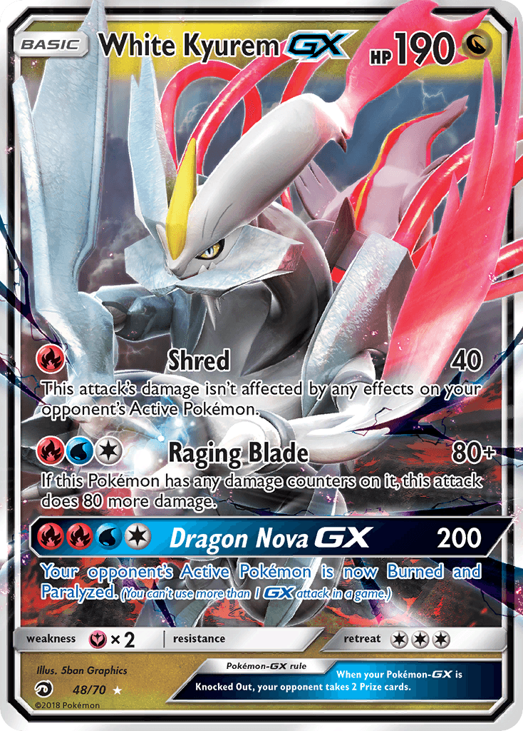 White Kyurem-GX Pokémon card