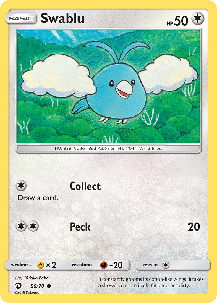 Swablu Pokémon card