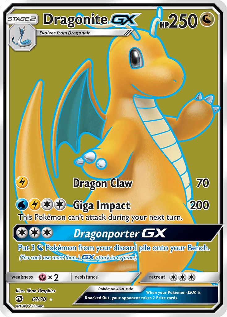 Dragonite-GX Pokémon card