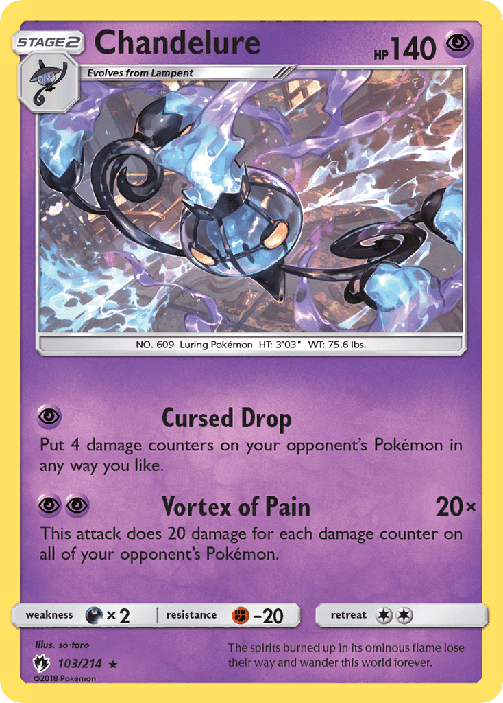 Chandelure Pokémon card