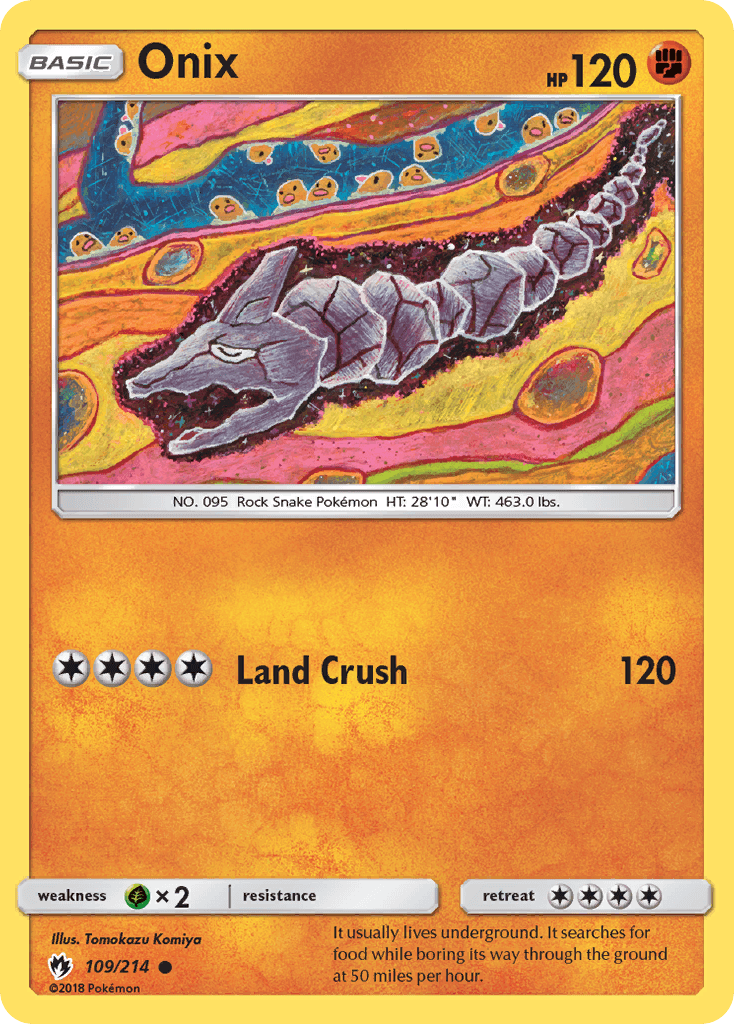 Onix Pokémon card