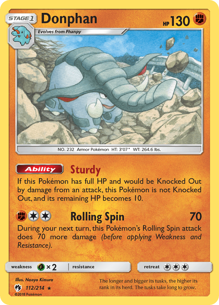 Donphan Pokémon card