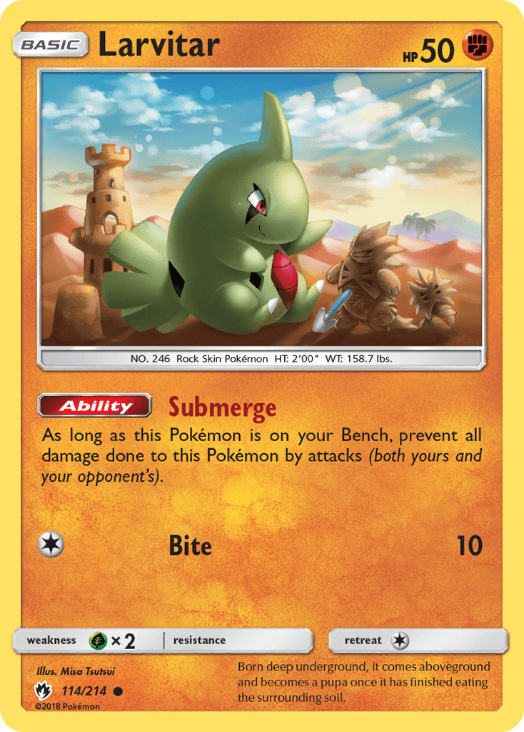 Larvitar Pokémon card