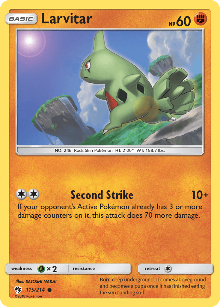 Larvitar Pokémon card