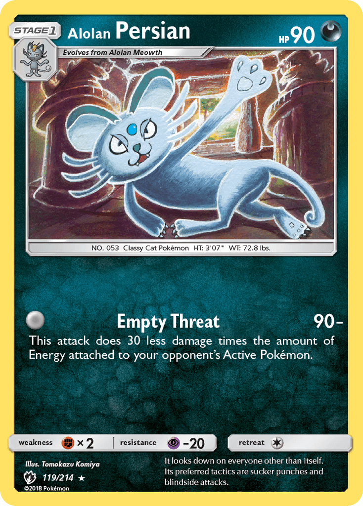 Alolan Persian Pokémon card