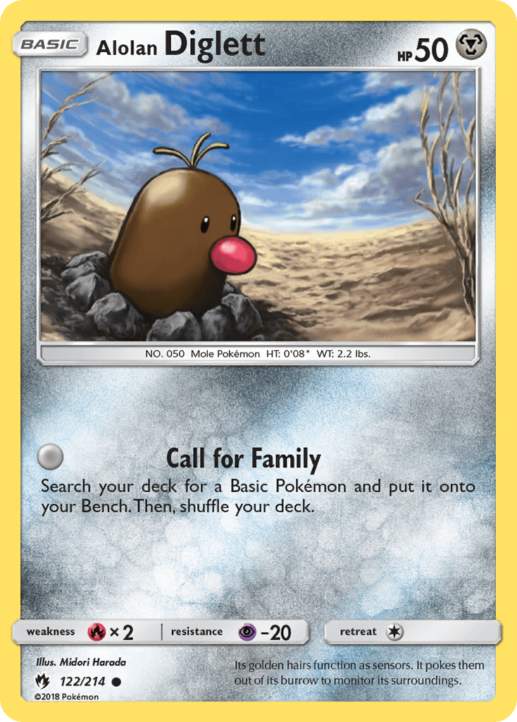 Alolan Diglett Pokémon card