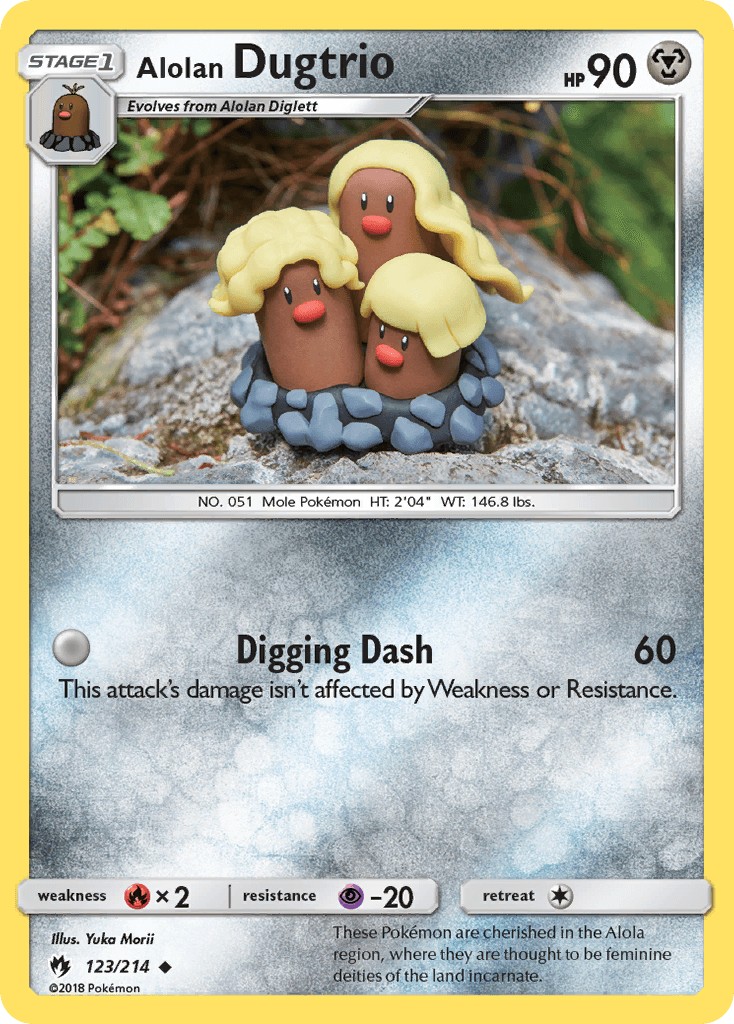 Alolan Dugtrio Pokémon card