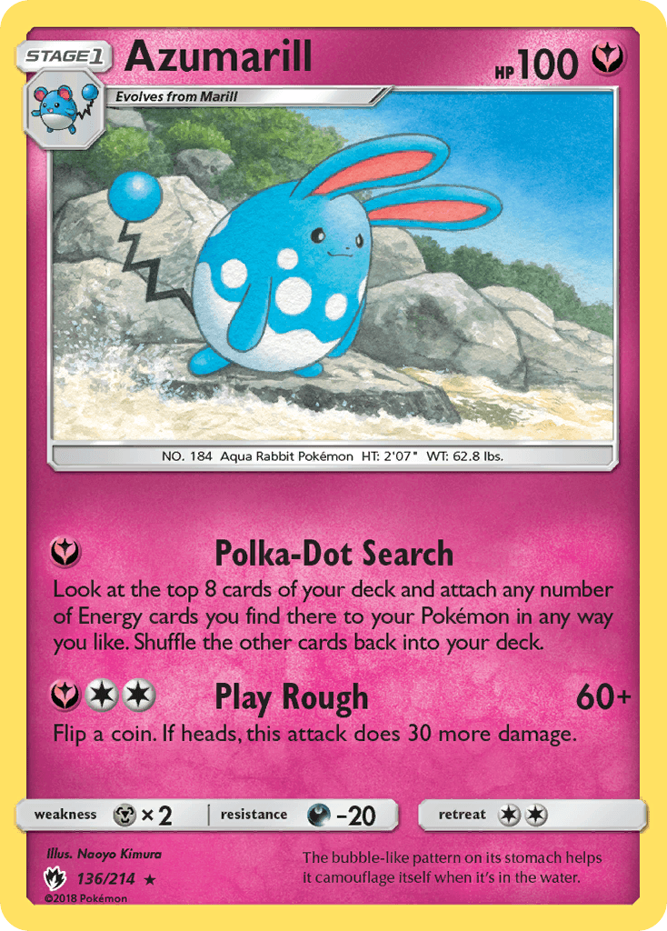 Azumarill Pokémon card
