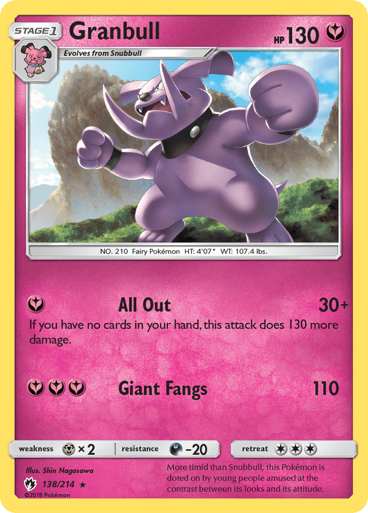 Granbull Pokémon card