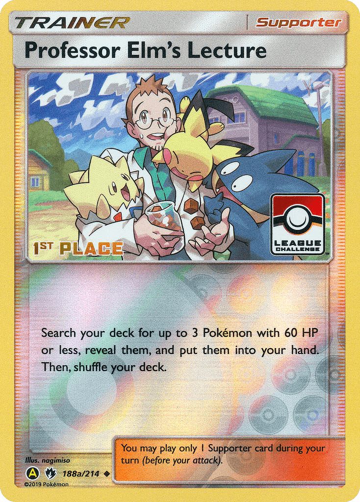 Professor Elm's Lecture Pokémon card
