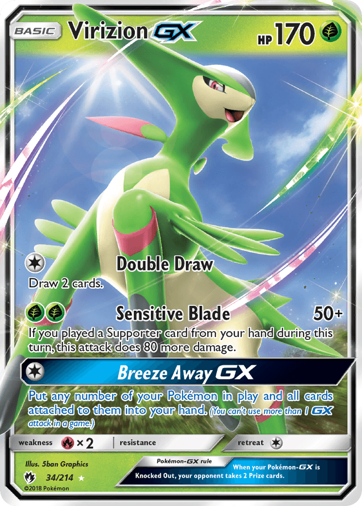 Virizion-GX Pokémon card