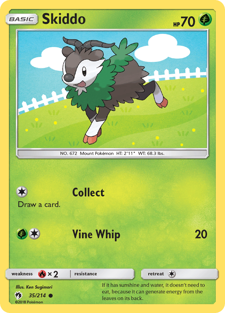 Skiddo Pokémon card
