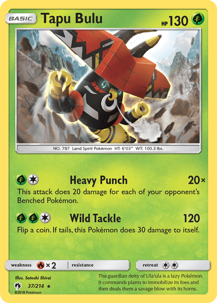 Tapu Bulu Pokémon card