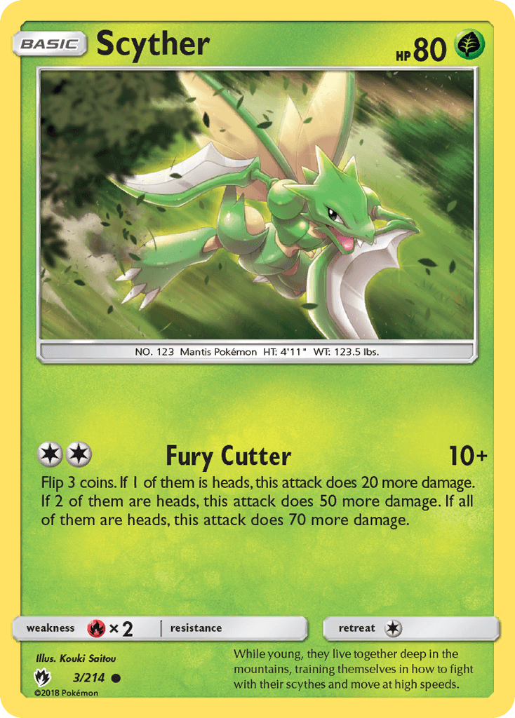 Scyther Pokémon card