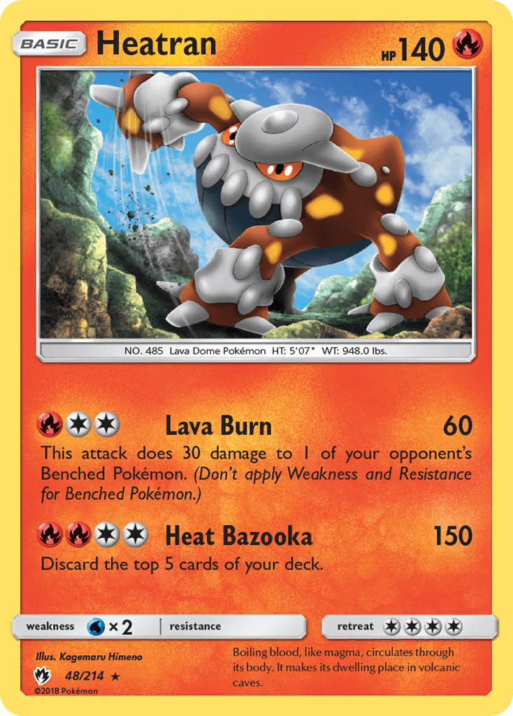 Heatran Pokémon card