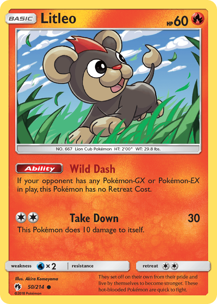 Litleo Pokémon card