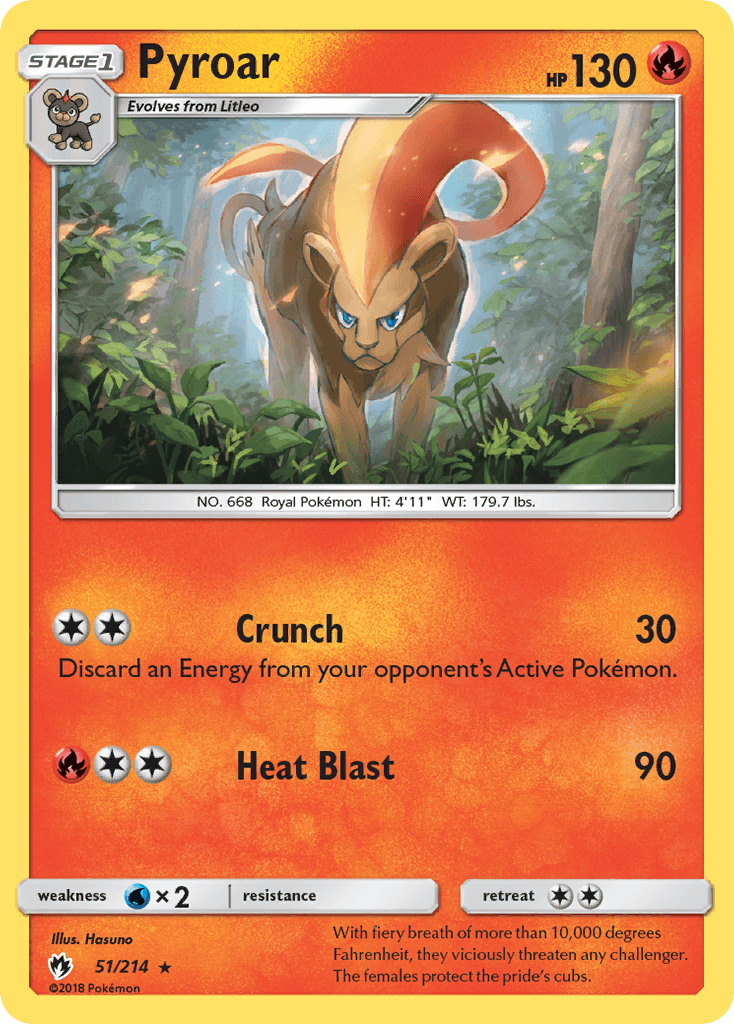 Pyroar Pokémon card