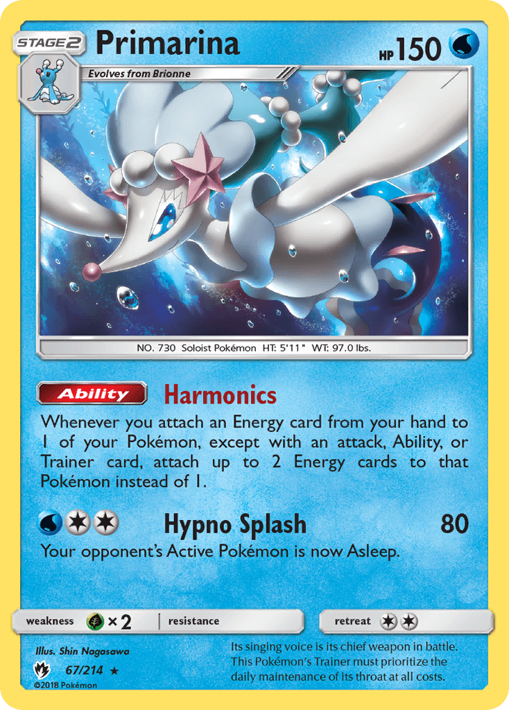 Primarina Pokémon card