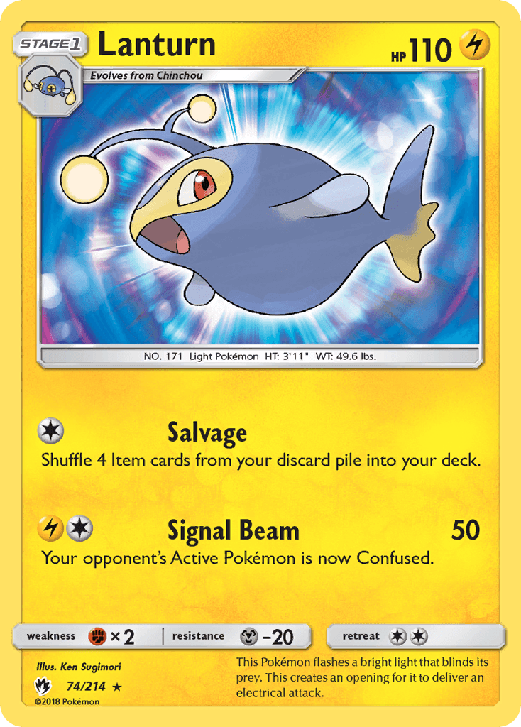 Lanturn Pokémon card