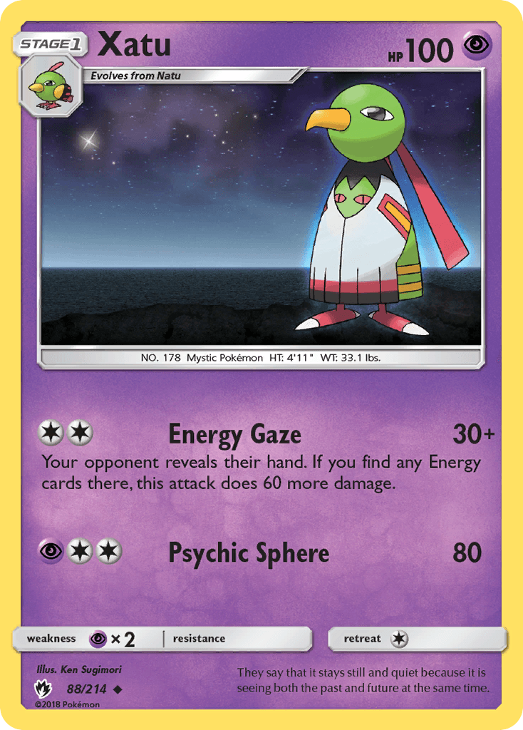 Xatu Pokémon card