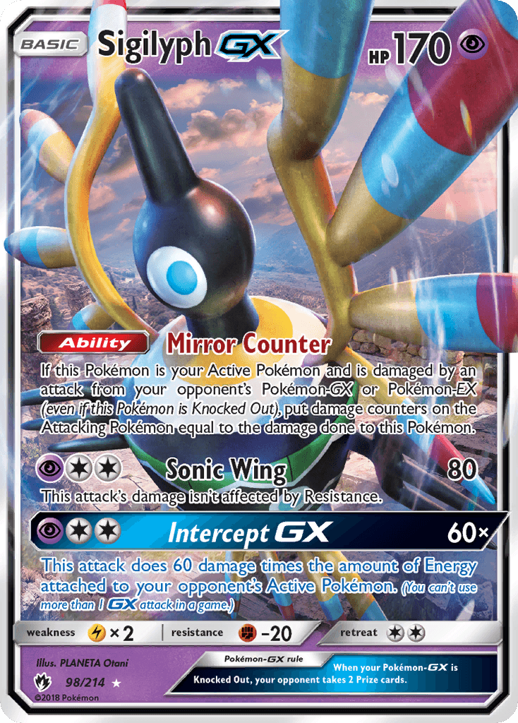 Sigilyph-GX Pokémon card