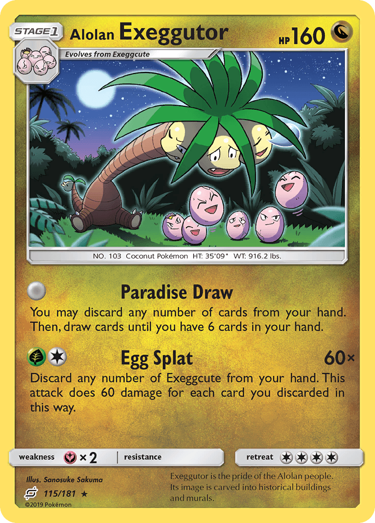 Alolan Exeggutor Pokémon card