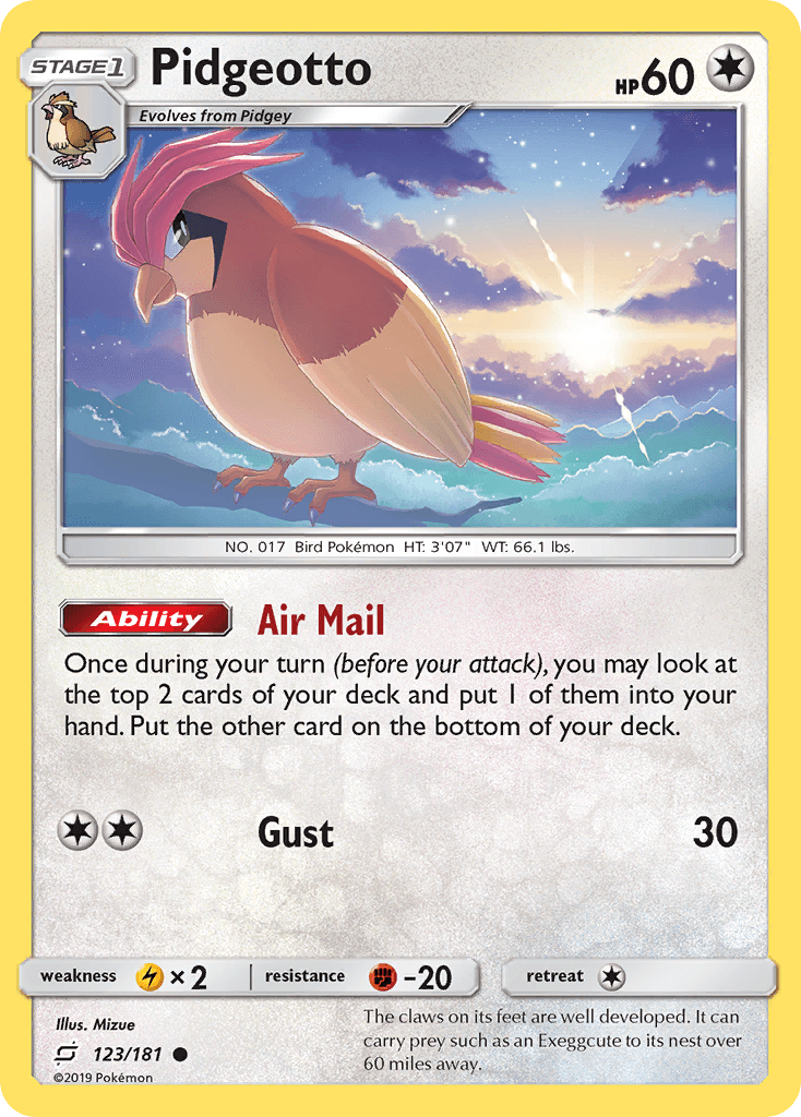 Pidgeotto Pokémon card