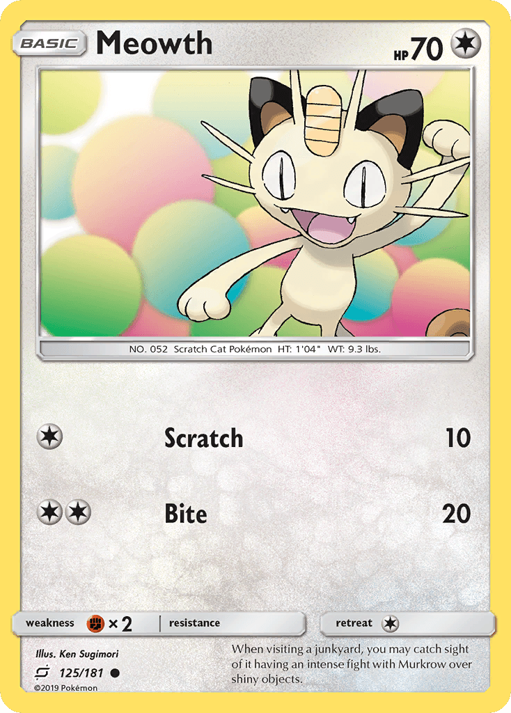 Meowth Pokémon card