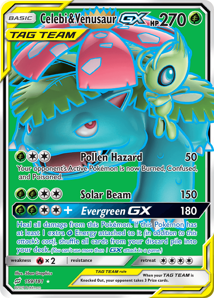 Celebi & Venusaur-GX from Team Up
