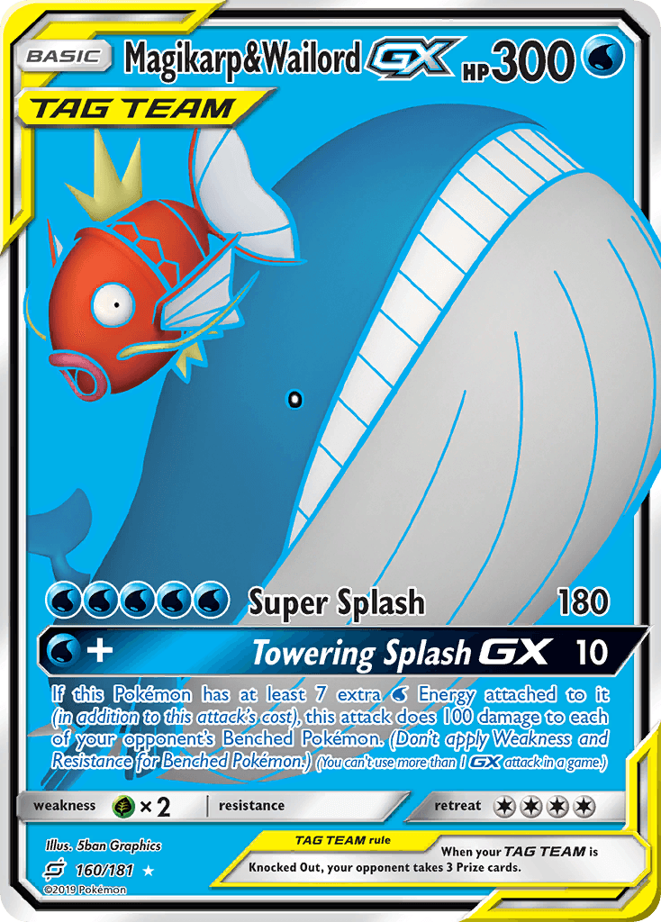 Magikarp & Wailord-GX Pokémon card