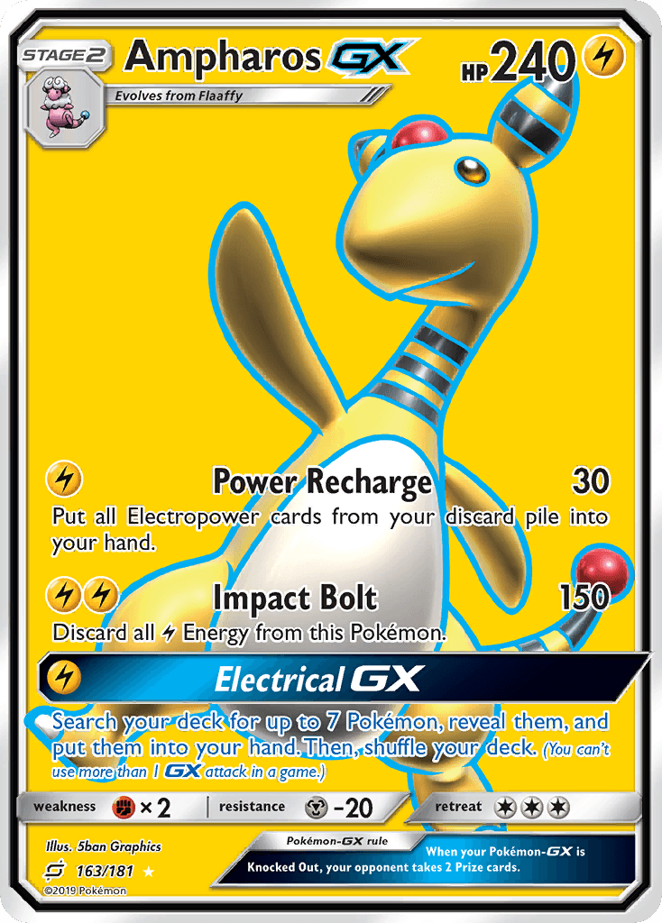 Ampharos-GX Pokémon card