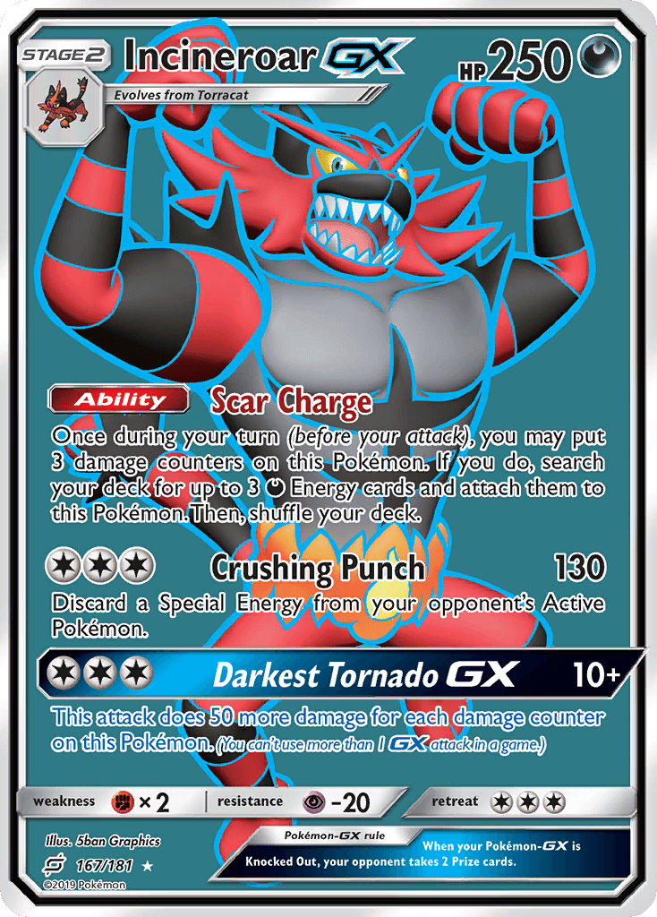 Incineroar-GX Pokémon card