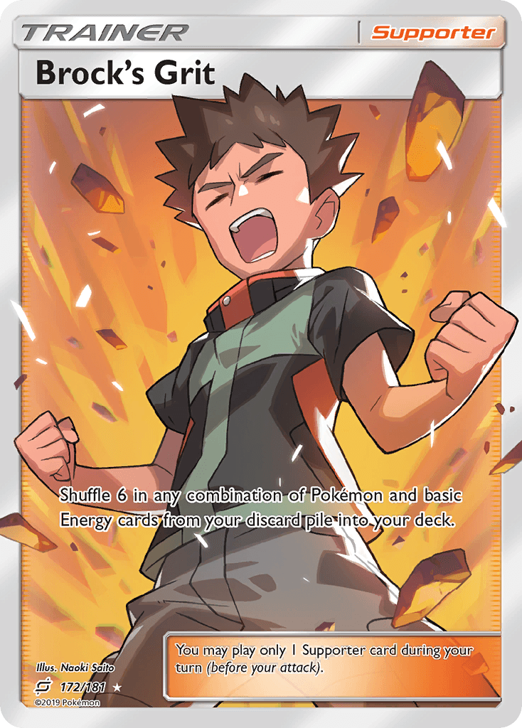 Brock's Grit Pokémon card