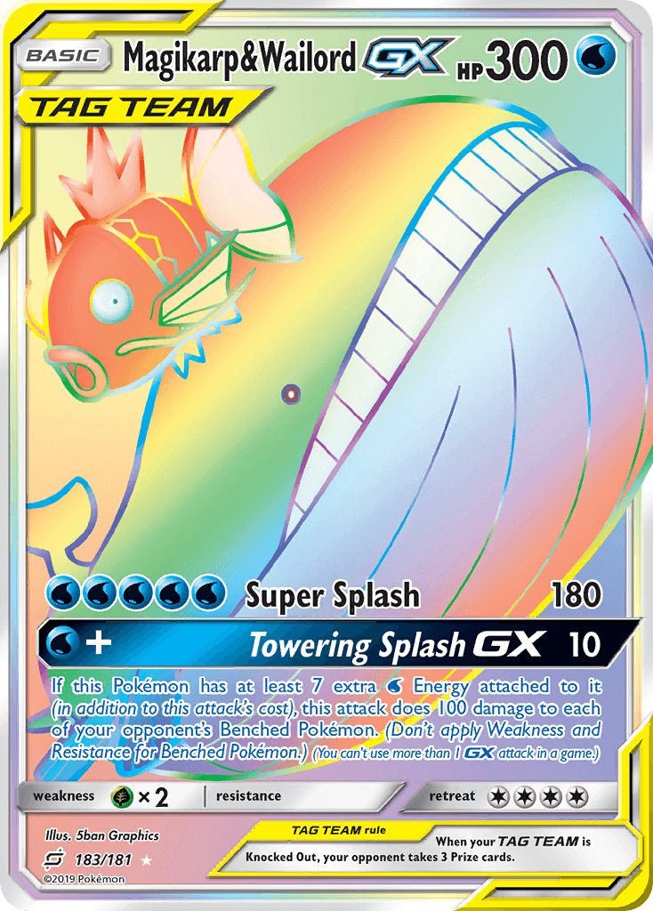 Magikarp & Wailord-GX Pokémon card