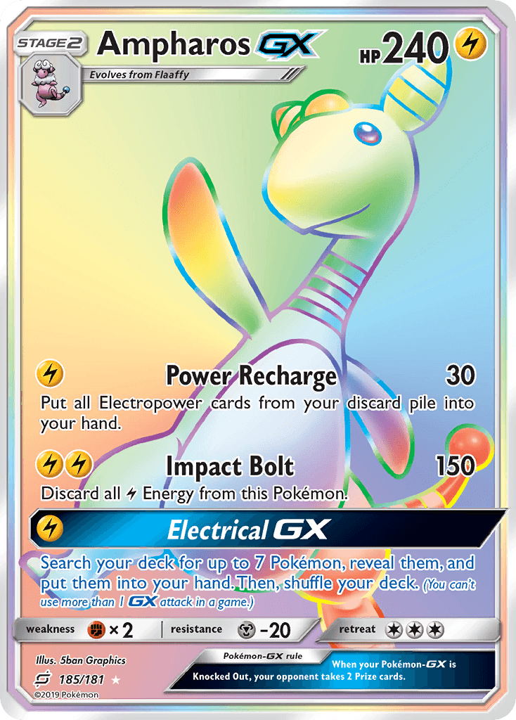 Ampharos-GX Pokémon card